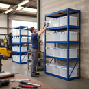 Premium Shelving Unit with 12x 33.5L Storage Boxes - 2130mm High