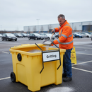 Premium Gritting Supplementary Plate for 750mm Metal Road Signs - High-Visibility Retroreflective Safety Notice