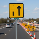 Premium Twin Lane Wicket Closure Sign with 3mm Plastic Backing, 800mm x 900mm Dimensions, Ideal for Multilane Road Management