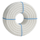 8mm White Polypropylene 3-strand Rope - 220m Heavy-Duty Coil