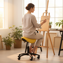 Premium Ergonomic Saddle Stool with Anti-Bacterial Fabric for Healthcare Professionals
