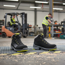 Premium Lightweight Safety Boots with Metal-Free Toe Cap, Breathable Mesh Upper, and Shock Absorbing Sole Technology
