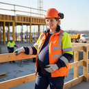 Premium Hi-Vis Orange Pregnancy Panel for Women's Winter Parka - Extend Your Wear with Comfort