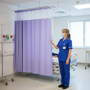 Premium Antimicrobial Treated Cubicle Curtain - 4200mm x 1950mm - Case of 12 - Royal Lilac for Healthcare Environments