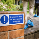 Overshoes Must Be Worn Beyond This Point Safety Warning Sign – 1mm Rigid Plastic – Indoor/Outdoor Use