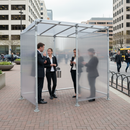 Premium Lightweight Smoking and Vaping Shelter in Aluminium and Polycarbonate - Weather-Resistant with High Ventilation Options