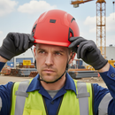 Heavy Duty Wheel Ratchet Safety Helmet with Interchangeable Front Panel