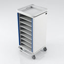 8-Tier Laptop Charging Trolley with Cam Lock – 375 × 465mm (view 2)