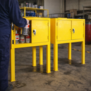 Hazardous Substance Cabinet Stands – Yellow – Steel – Industrial Use