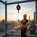 Premium 10m Self-Retractable Lifeline with Galvanised Wire and Swivel Snap Hook for Fall Protection Safety