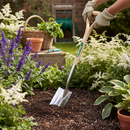 Premium Stainless Steel Border Spade with Split Ash Wood Handle for Gardening Enthusiasts