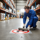 Premium 430mm No Parking Floor Sign - Slip-Resistant Vinyl for Workplace Safety Messaging