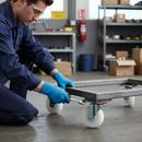 100mm Swivel Plate Castor with White Nylon Wheel and Roller Bearing