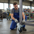 125mm Heavy Duty Swivel Plate Castor with Blue Elastic Wheel