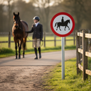 Professional Ridden Horses Prohibited Sign - Diagram 622.6 for Road Safety and Access Control