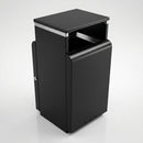 100 Litre Steel Litter Bin with Slam Lock and Drain Holes (view 2)