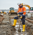 Premium Heavy Duty Insulated Work Boots with Steel Toe Cap, SRC Certification, and Slip-Resistant Outsole for Construction and Infrastructure