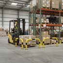Premium 76mm Flex Hoop Warehouse Barrier Guard Rail with Flexible Foot for Impact Absorption and Easy Installation