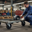 300mm Diameter Heavy Duty Wheel with Cast Iron Centre and Rubber Tyre