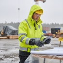 Premium High-Performance Hi-Vis Rain Jacket with Waterproof, Breathable Features and Adjustable Design for Work Assignments