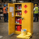 Flammable Storage Cabinet Bundle – Yellow – 6ft with Accessories – Industrial Use