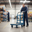 High-Performance 100mm Swivel Plate Castor with Blue Elastic