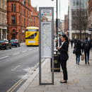 Premium Contemporary Bus Stop Sign with Galvanised Steel Construction for Clear Visibility and Route Information