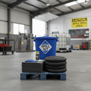 Premium 100 Litre AdBlue Spill Kit in Round Bin for Spills & Leaks