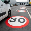 Premium 30 mph Thermoplastic Speed Limit Roundels - Easy Application, Non-Slip, and Professional Appearance