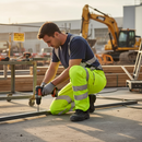 Premium High Visibility Combat Trousers with Teflon Coating, Durable Twill, and Reflective Piping for Enhanced Safety