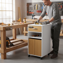 Premium Ergonomic Bedside Locker with Lockable Drawer, Adjustable Shelving and Digital Lock