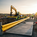 Premium 3.2m Yellow Barrier Beam - Galvanised Steel with Rust Resistance for Impact Protection