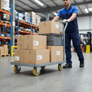 100mm Premium Braked Swivel Plate Castor with Polyurethane Wheels