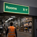 Room Number Identification Signs – 450mm x 150mm – Glow-in-the-Dark – Residential Use