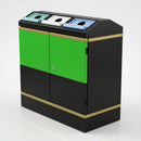 300 Litre Steel Recycling Bin with Hinged Lid and Drain Holes (view 2)