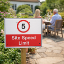 Site Speed Limit Traffic Signs – 600mm x 450mm – Polypropylene RA1 – Temporary Outdoor Use