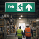Exit Signs – Running Man & Arrow Ahead – Indoor Safety
