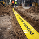 Danger Buried Cable Underground Warning Tape – 150mm x 365m – Polythene – Industrial Use