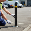 Premium Steel Cored Polyurethane Bollard with Removable Socket Fixing for Durability and Easy Maintenance