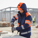 Premium Lightweight Hi-Vis Softshell Jacket with Waterproof Fabric and Removable Hood for Enhanced Visibility and Comfort