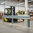 Premium 1.6m Heavy Duty Barrier Beam Made of Galvanised Steel - Rust-Resistant Safety Solution for Car Parks and Warehouses