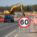 Premium Quick Fit 60mph Sign Face Dia. 670mm for High-Speed Roads with Reflective Surface