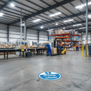 Premium 450mm Keep Clear Floor Sign - Durable Slip-Resistant Vinyl for Workplace Safety