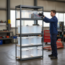 Premium 1800mm High Shelving Unit with 8x 60L Plastic Storage Boxes