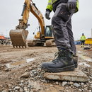Premium Midcut Safety Boot with Fiberglass Toe Cap, Slip-Resistant Outsole, and Moisture Management Features