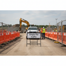 Premium Single File Traffic Supplementary Plate for 750mm Metal Signs - Durable Zintec Construction with Retroreflective Face