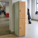 Timber 2-Door Locker with Cam Lock – Steel Frame, Soft-Close Hinges
