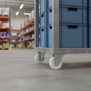 125mm Fixed Plate Castor with White Nylon Wheel and Roller Bearing