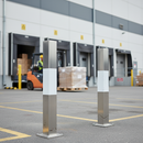 Premium Square Steel Bollards - 1000mm Height with Reflective Band and Heavy Duty Construction for Enhanced Security
