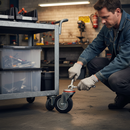 125mm Heavy Duty Swivel Bolt Hole Castor with Rubber Tyre